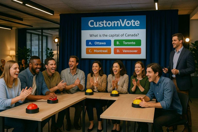 Custom Vote transforma concursos en directo con pulsadores interactivos y experiencias gamificadas a medida