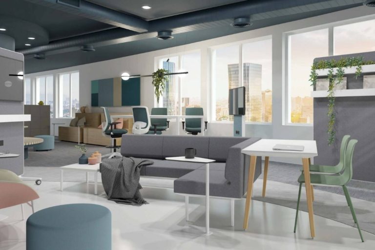 Soluciones arquitectónicas integrales de Spacio para oficinas que combinan estética y eficiencia